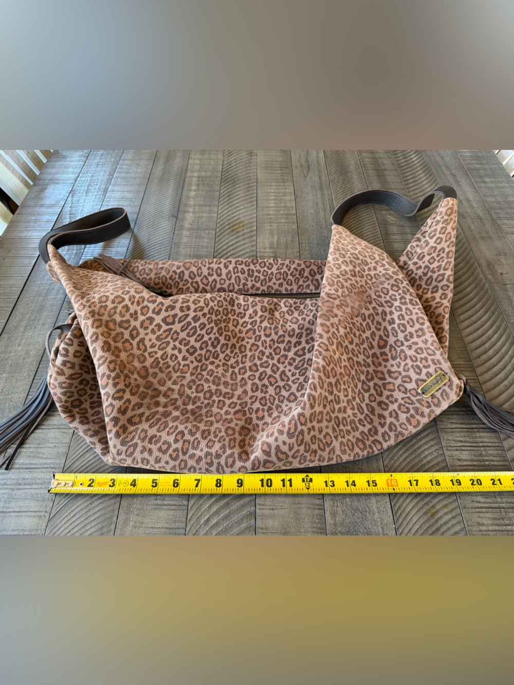 Idea77 Leopard Print Slouchy Hobo Oversized Tote Bag - Shoulder Bag - Picture 16 of 16
